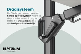 Platinum Challenger Premium T2 3.5x2.6 m - Jet Black met Modena voet en hoes