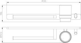 Eastbrook Asti messing handdoekbeugel, bekerhouder en handdoekhaak chroom
