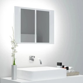 vidaXL Badkamerkast met spiegel en LED 60x12x45 cm wit