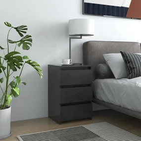 vidaXL Nachtkastjes 2 st 40x35x62,5 cm spaanplaat grijs