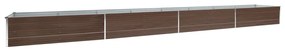vidaXL Plantenbak verhoogd 600x80x45 cm gegalvaniseerd staal bruin