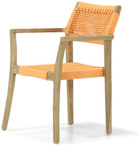 Tuinstoel stapelbaar Teak/Rope Oranje Lifestyle Garden Furniture Dallas