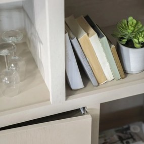 Moderne Kast Van Taupe Eiken - 120x42x170cm.