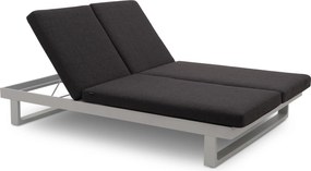 Lifestyle Garden Furniture Massimo Ligbed Met Kussen Wit/carbon Aluminium Wit