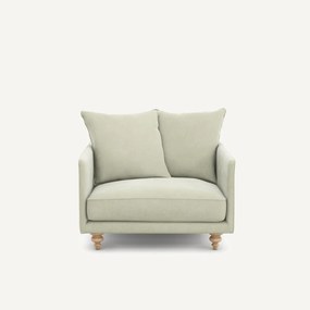 Fauteuil stonewashed fluweel, Lazare