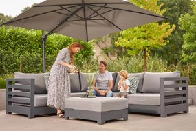 Hoek loungeset 5 personen Aluminium Grijs  Santika Furniture Santika Phantom