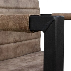 Eetkamerstoel - Apollo II - stof Cowboy retro lederlook taupe