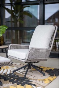 Garden Impressions Bosh draaibare loungestoelen - Lucas bijzettafel Ø50x48 cm