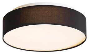 Smart plafondlamp zwart 35cm incl. LED en afstandsbediening - Flat drum