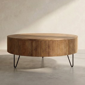 Salontafel Hout - 120 X 120cm.