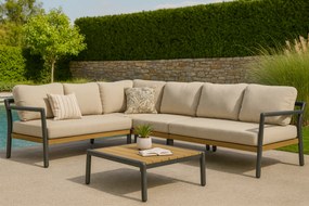 Hoek loungeset 6 personen Aluminium Grijs  Santika Furniture Santika