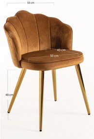 Blume Goud Fluwelen Stoel