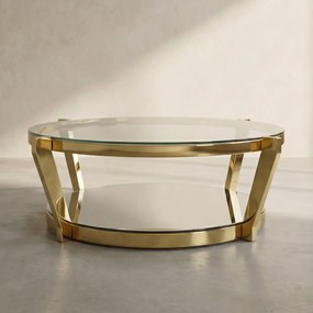Gouden Salontafel Rond - 90 X 90cm.