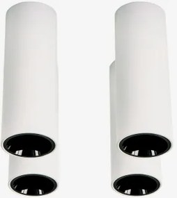 Pack Van 4 Led-opbouwplafondlampen Ø4 Cm Voor Buiten, Gemaakt Van Aluminium, Met Geleidelijke In- En Uitschakeling Luisiana Wit – Zwart & Warm Wit 300