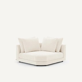 Modulair hoekbank in chenille fluweel, TIBERIO