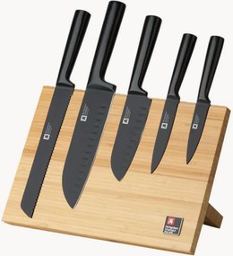 Keukenmessen Nox met houten blok, 6-delig