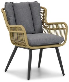 Tuinset 4 personen 160 cm Wicker/Aluminium/Aluminium/wicker Taupe Coco Azzano/Mondello