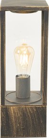 Vintage staande buitenlamp antiek goud 40 cm IP44 - Charlois