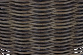 Barstoel Aluminium/wicker Taupe-naturel-bruin Coco Palm