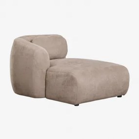 Linker Chaise Longue Module Voor Modulaire Bank In Chenille Coquette Chenille Tarwebruin - Sklum
