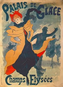 Jules Cheret - Kunstdruk Poster advertising the Palais de Glace on the Champs Elysees, (30 x 40 cm)