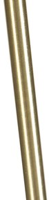Vloerlamp goud/messing met zwarte kap 35 cm verstelbaar - Parte