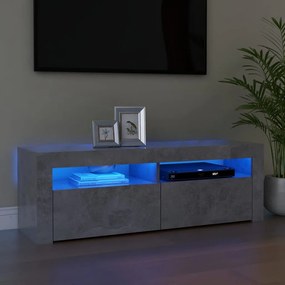 vidaXL Tv-meubel met LED-verlichting 120x35x40 cm betongrijs