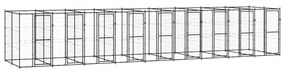 vidaXL Hondenkennel 21,78 m² staal