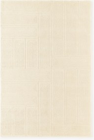 Handgetuft wollen hoog-laag vloerkleed Alexia met geometrisch patroon