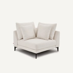 Hoekbank in polyester canvas, MODERNISTE, ontwerp van Emmanuel Gallina