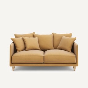 3-zits compacte zetel van linnen fluweel, LAZARE