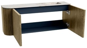 Mondiaz Joya DLux 100cm toiletmeubel ronding links dusk met wastafel faye rechts zonder kraangat frappe