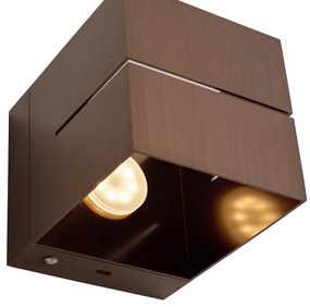Moderne wandlamp donkerbrons incl. LED en touch dimmer oplaadbaar - Joris Groove