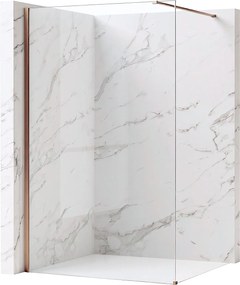 Walk-in douchewand Rea Flexi Transparent / Brush Copper 110