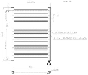 Best Design Senden White elektrische radiator wit 80x60cm 380W