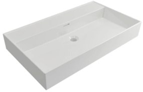 Plieger Kansas badmeubel 80cm met glans witte wastafel zonder kraangat beach eiken