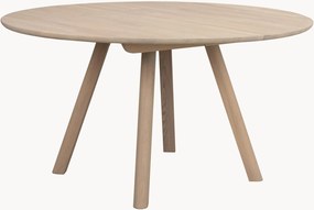 Ronde eettafel Clapperton van eikenhout, Ø 140 cm