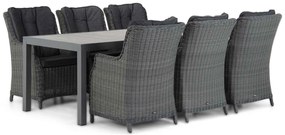 Tuinset 6 personen 220 cm Wicker Grijs Garden Collections Buckingham/Residence