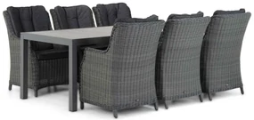 Tuinset 6 personen 220 cm Wicker Grijs Garden Collections Buckingham/Residence