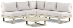 Hoek loungeset 5 personen Aluminium Taupe Lifestyle Garden Furniture Lorenzo