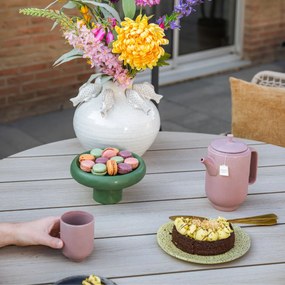 Garden Impressions Natas tuinset 5-delig taupe - Tulli tuintafel Ø122x75 cm - light teak vironwood