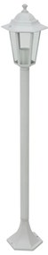 vidaXL Paalverlichting voor tuin E27 110 cm aluminium wit 6 st