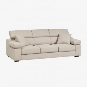 3-zits Bankstel Aramis Bekleed Stof Beige - Sklum