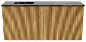 Mondiaz Joya DLux 90cm toiletmeubel oak met wastafel faye links zonder kraangat lava