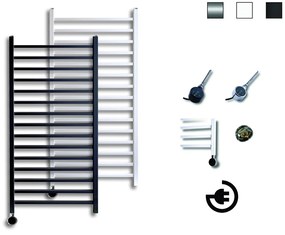 Sanicare Qubic elektrische radiator met thermostaat 125x60cm zwart