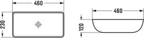 Mexen Klara opbouw wastafel 46 x 23 cm, wit - 21564600