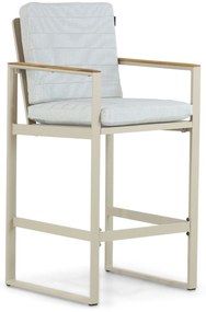 Barstoel Aluminium/Teak Taupe-naturel-bruin Lifestyle Garden Furniture Faro