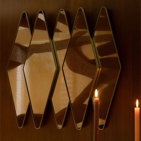 Dutchbone Kyoko Messing Spiegel Ruit Vorm - 77x70cm