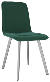 vidaXL Eetkamerstoelen 4 st fluweel groen