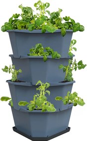 Gusta Garden PAUL POTATO - aardappeltoren - 4 niveaus - blauw